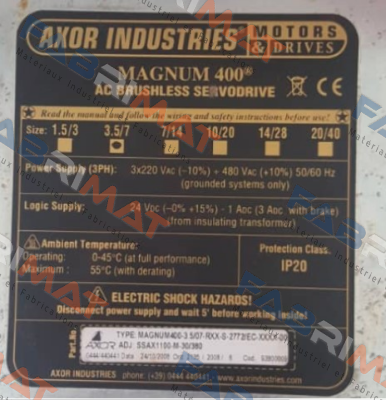 Axor Industries-MAGNUM 400 old code / new code 93811310 price