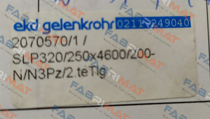 Ekd Gelenkrohr-SLP 320 /250 x 4600 / 200-N/N 3Pz/2.te Tlg. price
