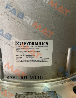 R+L HYDRAULICS-PN: PT3500139 / RV 350/204/300 price