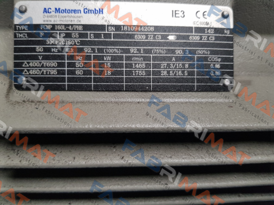AC Motoren-FCMP 160L-4/PHE price
