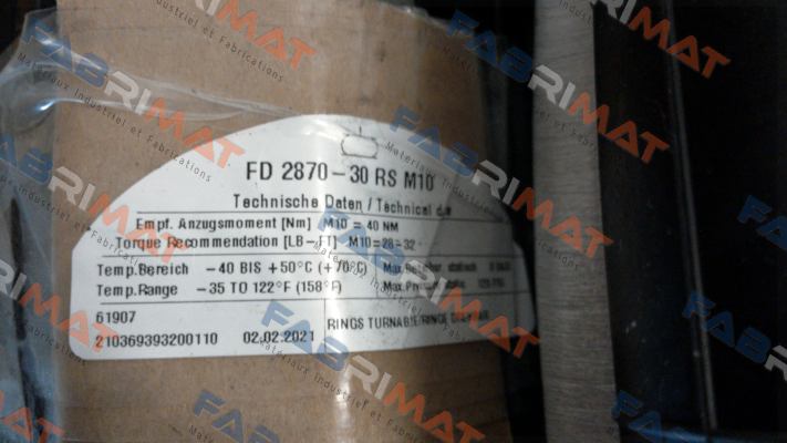 Contitech-P/N:115265; Type:FD2870-30 RS M10 price