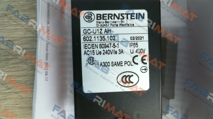 Bernstein-P/N: 6021135102 Type: GC-U1Z AH                    B price
