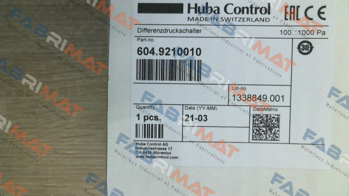 Huba Control-604.9210010 price