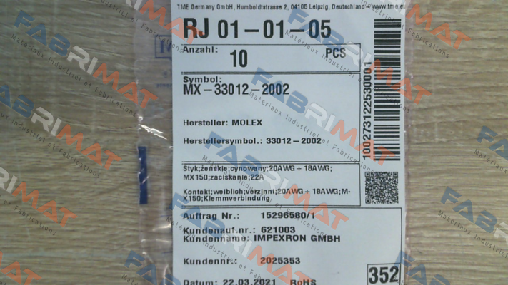 Molex-33012-2002 price