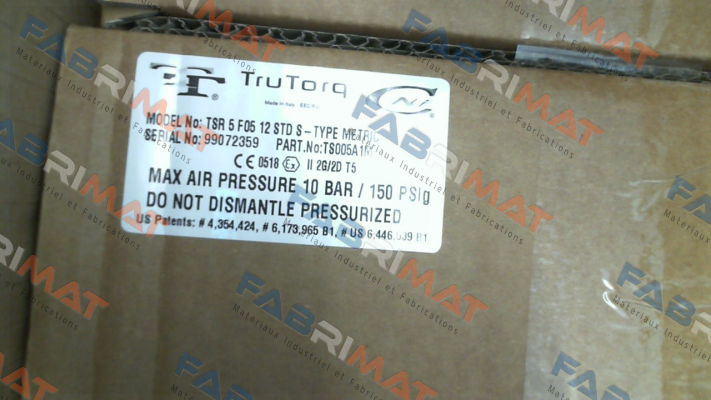 Trutorq-TSR 5 F05 12 STD S-Type metric (TS005A1M) price