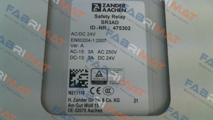 ZANDER AACHEN-475302 \ SR3AD AC/DC 24V price