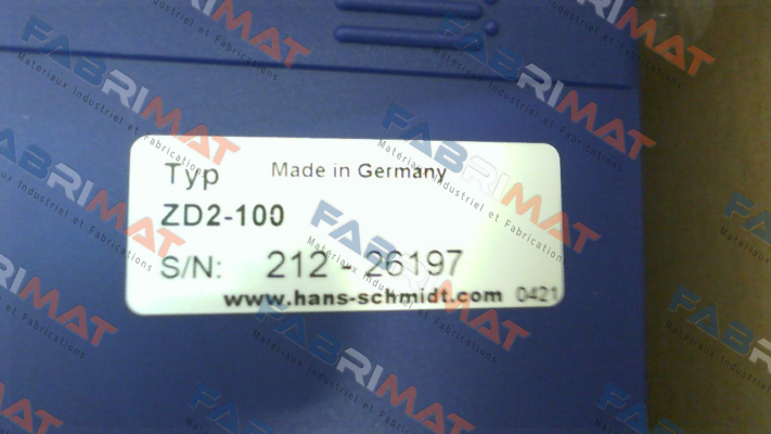 Hans Schmidt-ZD2-100 price