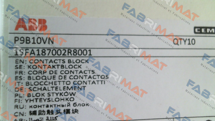 Cema (General Electric)-P/N: 187002, Type: P9B10VN price