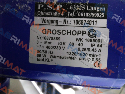 Groschopp-IGKU80-40/Z20  price