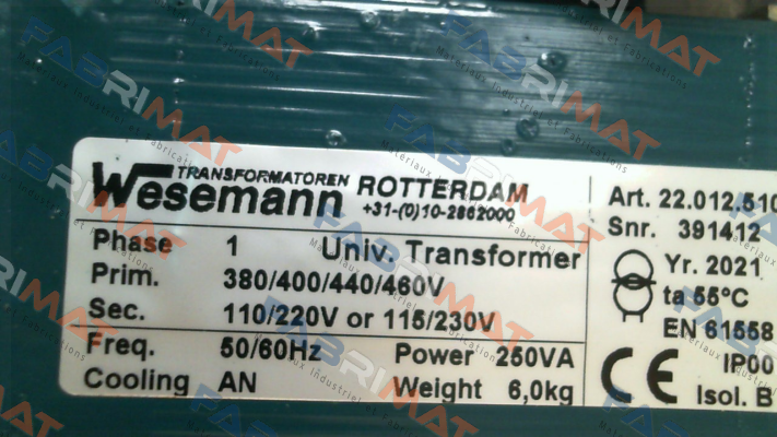 Wesemann-1f. Trafo 380-400-440-460V/110-220-115-230V 250VA univ. Lloyds 55gr price