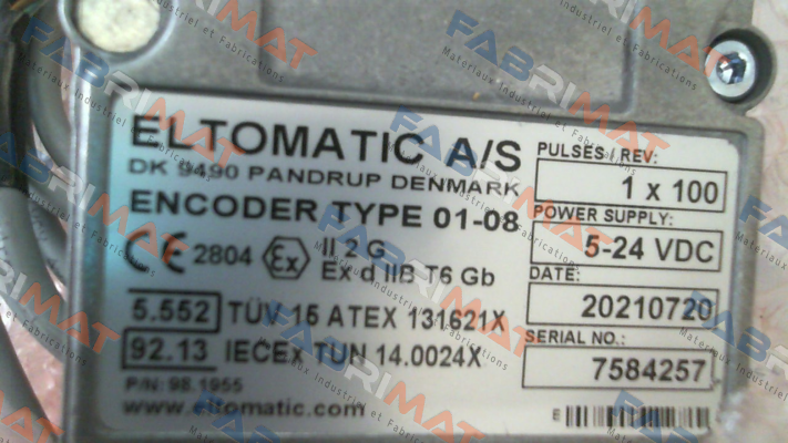 Eltomatic-Type 01-08 P/N 98.1955 price