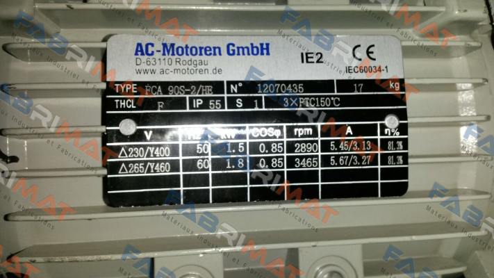 AC Motoren-FCA 90S-2/HE obsolete,replaced by Lüfterflügel BG90 price