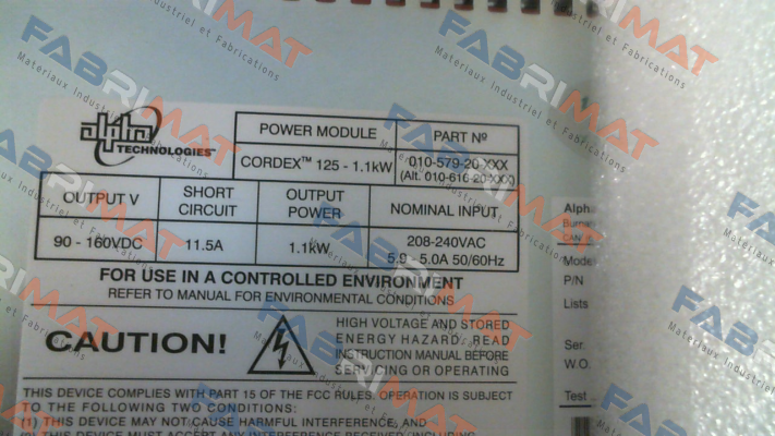 Alpha Technologies-010-579-20-041 \ CXRC 125-1.1kW price