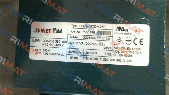 Ismet-MTDN 250 / 100155 price