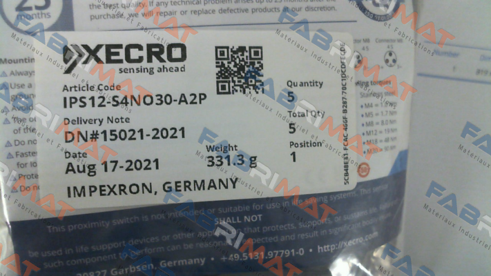 Xecro-IPS12-S4NO30-A2P price