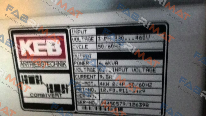 LAIPPLE KEB-12.F0.R11-3429 obsolete, replacement 12F5C1B-350A  price