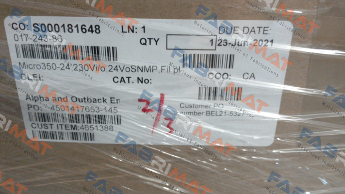 Alpha Technologies-Art. 017-243-86 price