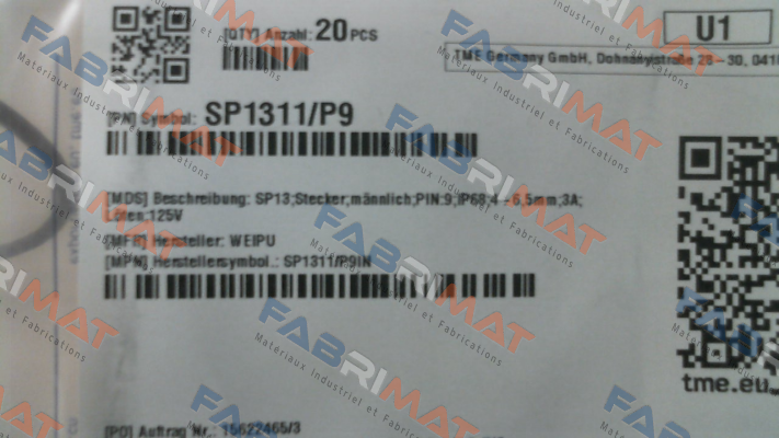 Weipu-SP1311/P9IN price