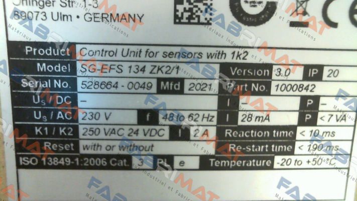 Mayser-SG-EFS 134 ZK2/1(1000842) price
