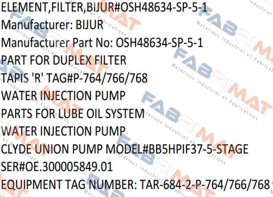 Bijur Delimon-OSH48634-SP-5-1  price