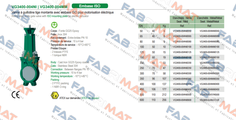 Tecofi-VG3400-004NI0150 price