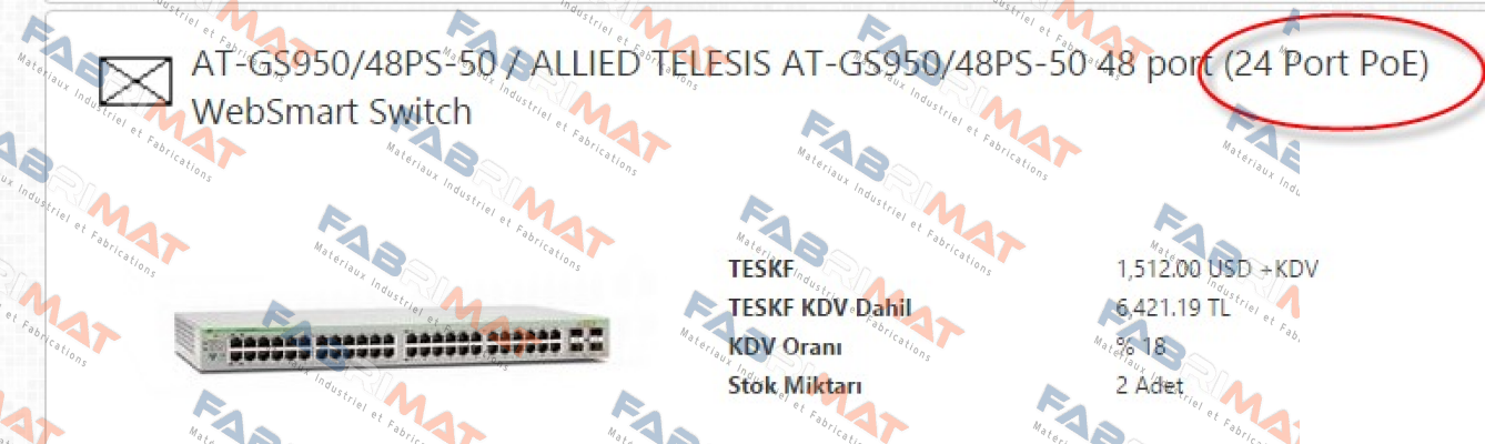 Allied Telesis-AT-GS950/48PS-50 price