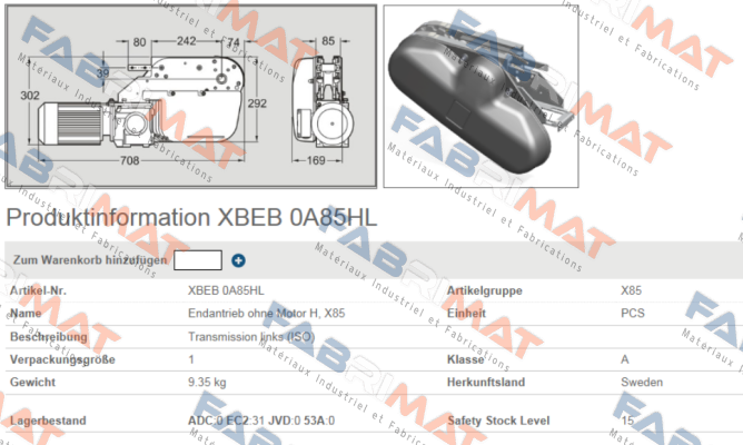 FlexLink-XBEB 0A85HL price