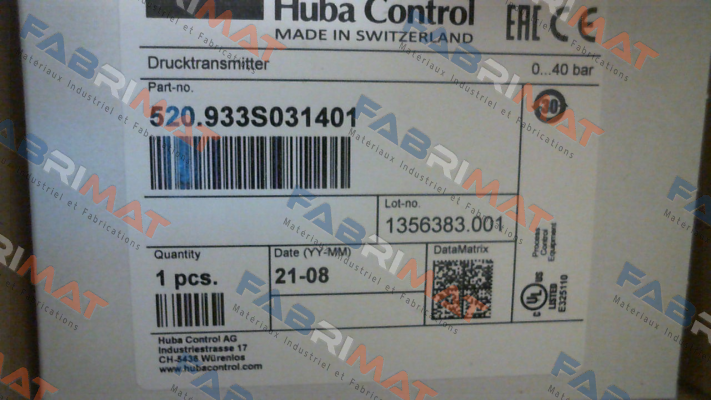 Huba Control-520.933S031401 price