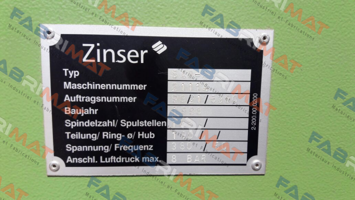 Zinser-DWG.NR: N 077 14 000 ZINSER CODE: 1-455.00.0017  price