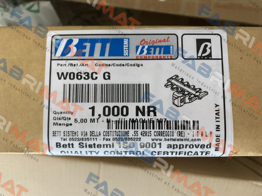 BETT SISTEMI-W063CG price
