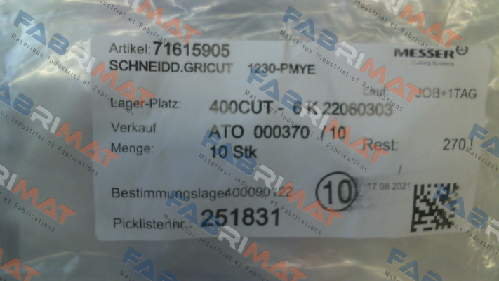 Messer-396-000388-00000 (71615905) price