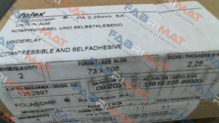 Folex-Folacomp PA 1060 x 730 x 2,25 mm price