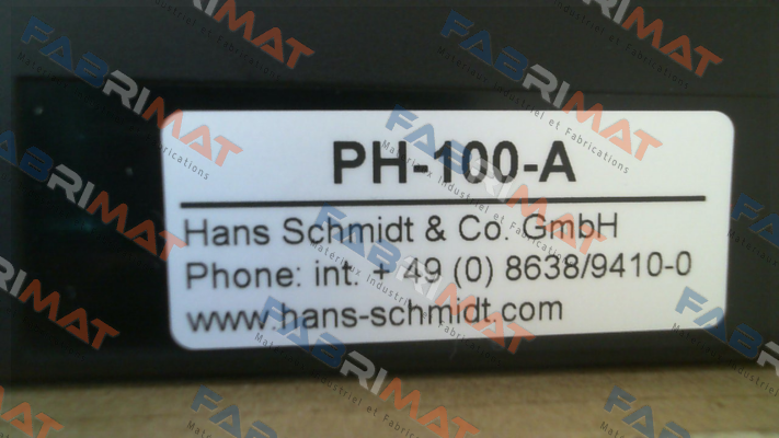 Hans Schmidt-PH-100 A price