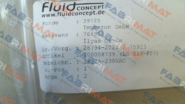 Sirai-200008739 / ZB12A 230V price