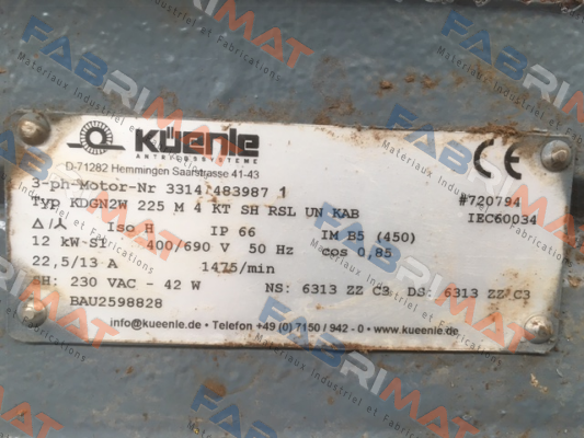 Küenle-KDGN2W 225 M 4 KT SH RSL UN KAB  price