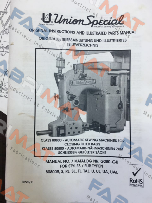 Union Special-Part For 80800RL price