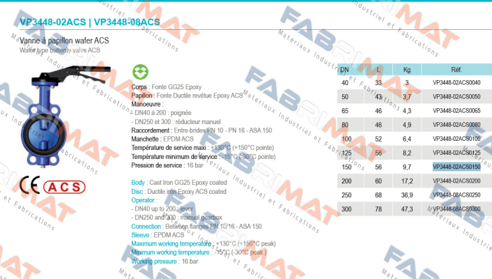Tecofi-VP3448-02ACS0150  price