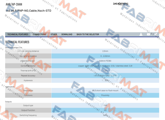 Micro Detectors / Diell (now Datasensing)-AH6/AP-2AAN price