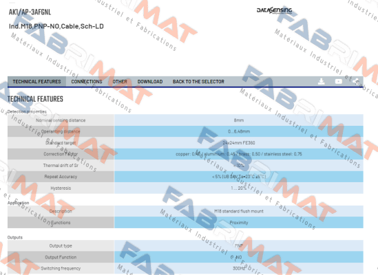 Micro Detectors / Diell (now Datasensing)-AK1/AP-3AFGNL price