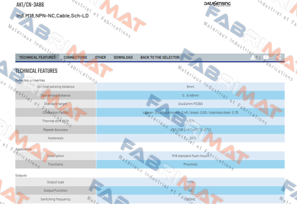 Micro Detectors / Diell (now Datasensing)-AK1/CN-3A86 price