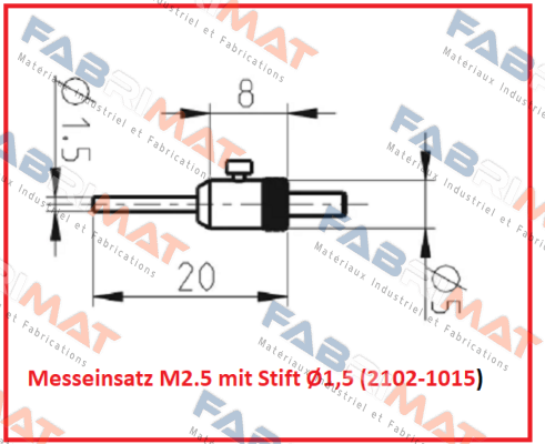Sylvac-Messeinsatz M2.5 mit Stift Ø1,5 (2102-1015) price