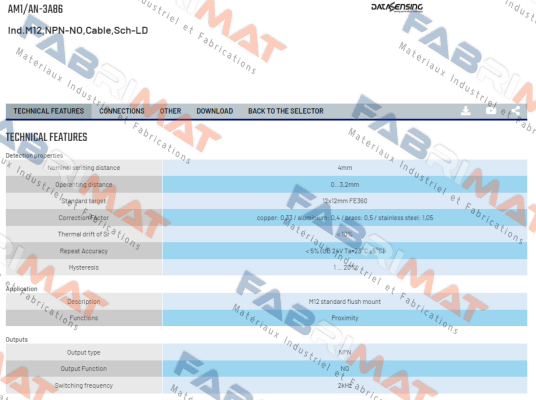 Micro Detectors / Diell (now Datasensing)-AM1/AN-3A86 price