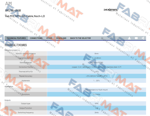Micro Detectors / Diell (now Datasensing)-AM1/AN-4A4W price