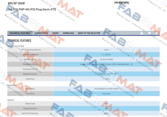 Micro Detectors / Diell (now Datasensing)-AM1/AP-2H4W price