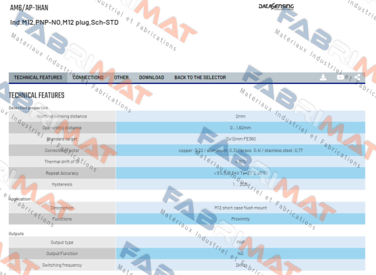 Micro Detectors / Diell (now Datasensing)-AM6/AP-1HAN price