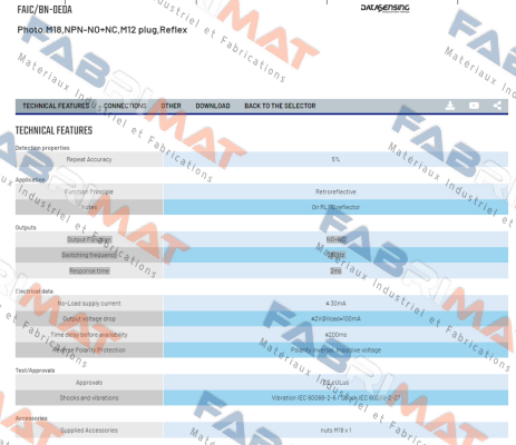 Micro Detectors / Diell (now Datasensing)-FAIC/BN-0EDA price