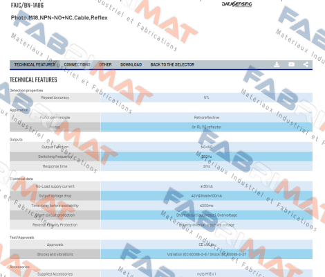 Micro Detectors / Diell (now Datasensing)-FAIC/BN-1A86 price