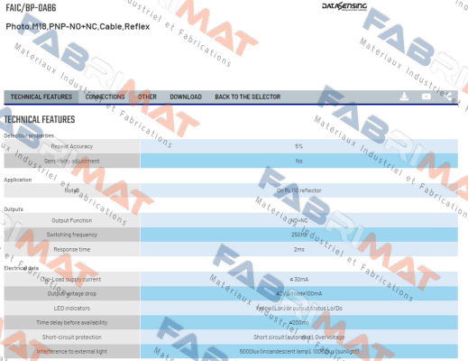 Micro Detectors / Diell (now Datasensing)-FAIC/BP-0A86 price