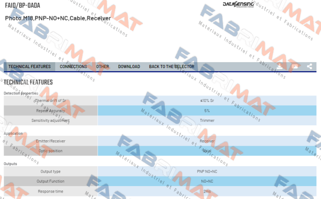 Micro Detectors / Diell (now Datasensing)-FAID/BP-0ADA price