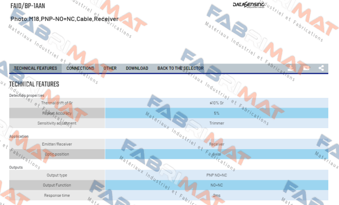 Micro Detectors / Diell (now Datasensing)-FAID/BP-1AAN price
